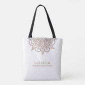 Haar make-up artist Mandala Lace Tote Bag (Achterkant)