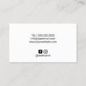 Haar & Make-up Artist Waterverf Brush Stroke Salon Visitekaartje (Achterkant)