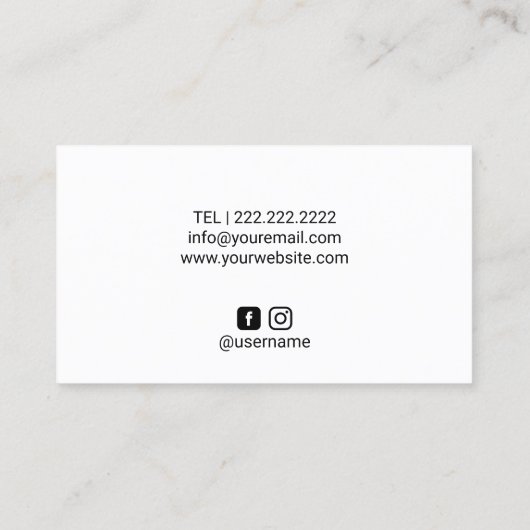 Haar & Make-up Artist Waterverf Brush Stroke Salon Visitekaartje (Achterkant)