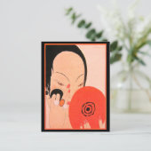 Haar make-up bevestigen briefkaart (Staand voorkant)