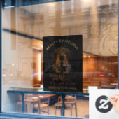 Haar Make-up Nagels Salon Goud Zwart Tarot Marketi Raamsticker (Cafe Raam)