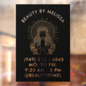 Haar Make-up Nails Salon Celestial Tarot Marketing Raamsticker (Vel 2)