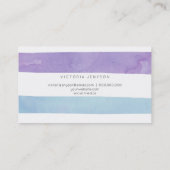 Haar make-up pastel waterverf paarse blauwgroen st visitekaartje (Achterkant)