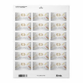 Haar & Make-up Schoonheidssalon Modern Goud & Zilv Etiket (Full Sheet)