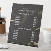 Haar Make-up Zwart Inkt Abstracte Alcohol Fabriek  Reclamebord Met Voetstuk (Insitu)