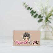 Haar & Makeup Artist Custom Logo Hair Salon Visitekaartje (Staand voorkant)