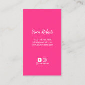 Haar & Makeup Artist Meisje & Roze Lipstick Vlek Visitekaartje (Achterkant)