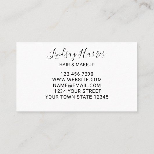 Haar & Makeup Eucalyptus Visitekaartje (Achterkant)
