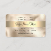 Haar & Makeup, zwarte tekst, Uw foto, Gold Busine Visitekaartje (Achterkant)