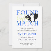 Haar Match Pickleball Bachelorette Reisplan Gevond Kaart (Voorkant)