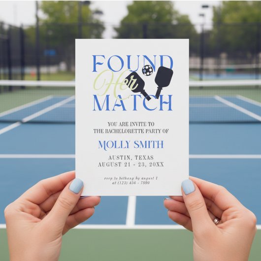 Haar Match Pickleball Bachelorette Reisplan Gevond Kaart