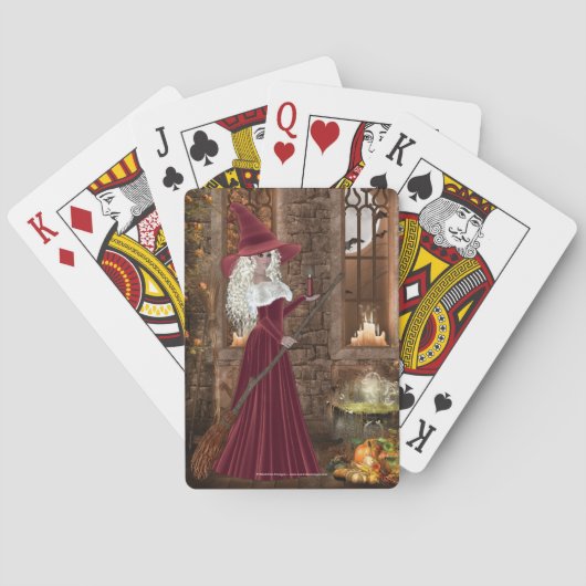 Haar met kaarskaartjes pokerkaarten (Achterkant)