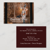 Haar met Visitekaartjes met zwarte kattehoudende f (Voorkant / Achterkant)