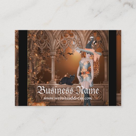 Haar met Visitekaartjes met zwarte kattehoudende f (Voorkant)