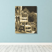 Haar missen canvas afdruk (Insitu (Houten vloer))