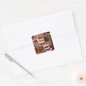Haar missen vierkante sticker (Envelop)