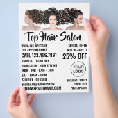 Haar Modellen, Kapper, Kapsalon Advertentie Flyer (Hand)