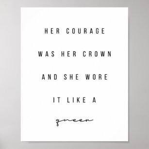 Haar moed was haar kroon poster