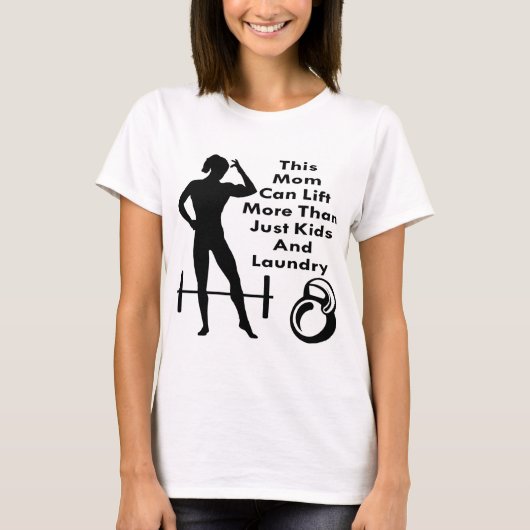 Haar moeder kan meer dan Kinder en wasgoed eten #U T-shirt (Voorkant)