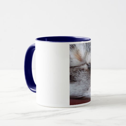 Haar Mok met Nose Coffee (Voorkant links)