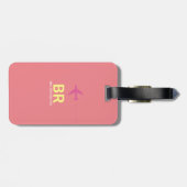 Haar mooie PINK monogram Bagagelabel (Achterkant horizontaal)