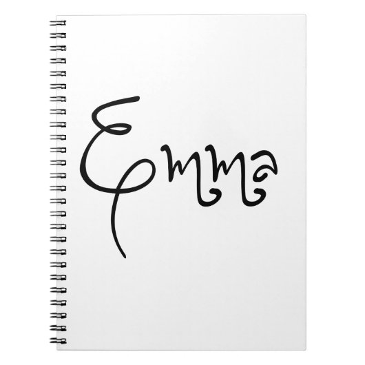 Haar naam is Emma Calligraphy Notitieboek (Voorkant)