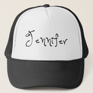 Haar naam is Jennifer Calligraphy Trucker Pet