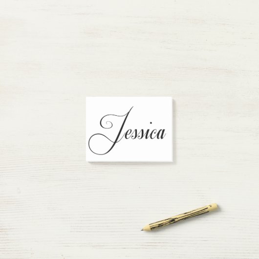Haar naam is Jessica Calligraphy Post-it® Notes (Op bureau)