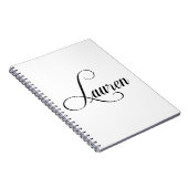 Haar naam is Lauren Calligrafie Notitieboek (Rechterzijde)