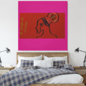 Haar naam is Licht Canvas Afdruk (Insitu (Slaapkamer))