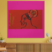 Haar naam is Licht Canvas Afdruk (Insitu (Woonkamer))