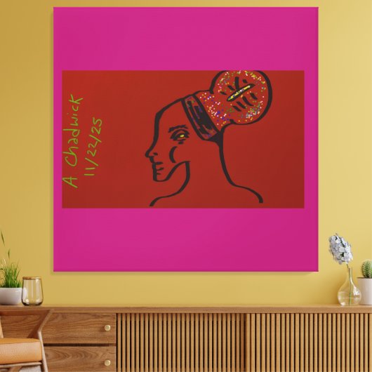 Haar naam is Licht Canvas Afdruk (Insitu (Woonkamer))