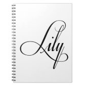 Haar naam is Lily Calligraphy Notitieboek (Voorkant)