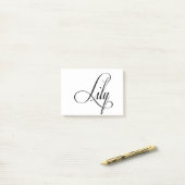 Haar naam is Lily Calligraphy Post-it® Notes (Op bureau)