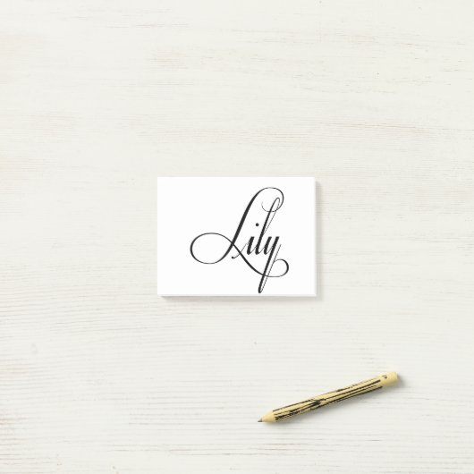 Haar naam is Lily Calligraphy Post-it® Notes (Op bureau)