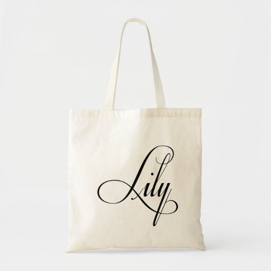 Haar naam is Lily Calligraphy Tote Bag (Voorkant)