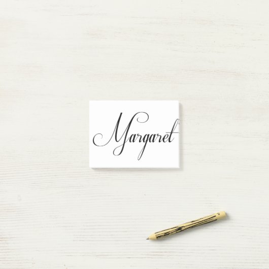 Haar naam is Margaret Calligraphy Post-it® Notes (Op bureau)