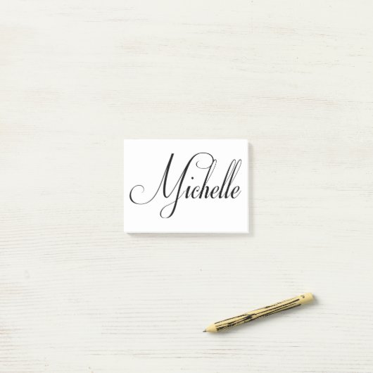 Haar naam is Michelle Calligraphy Post-it® Notes (Op bureau)