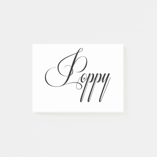 Haar naam is Poppy Calligraphy Post-it® Notes (Voorkant)