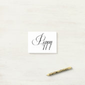 Haar naam is Poppy Calligraphy Post-it® Notes (Op bureau)
