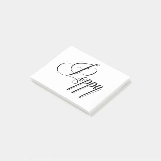 Haar naam is Poppy Calligraphy Post-it® Notes (Schuin)