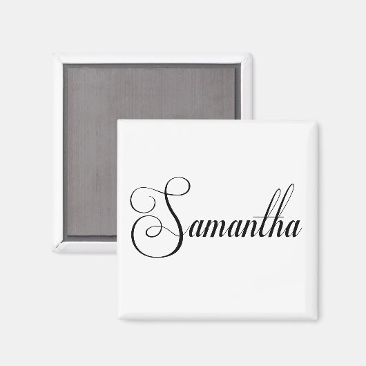 Haar naam is Samantha Calligraphy Magneet (Voorkant / Achterkant)
