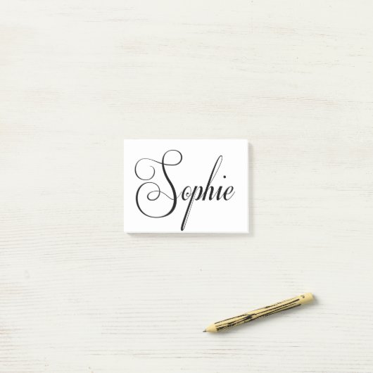 Haar naam is Sophie Calligrafie Post-it® Notes (Op bureau)