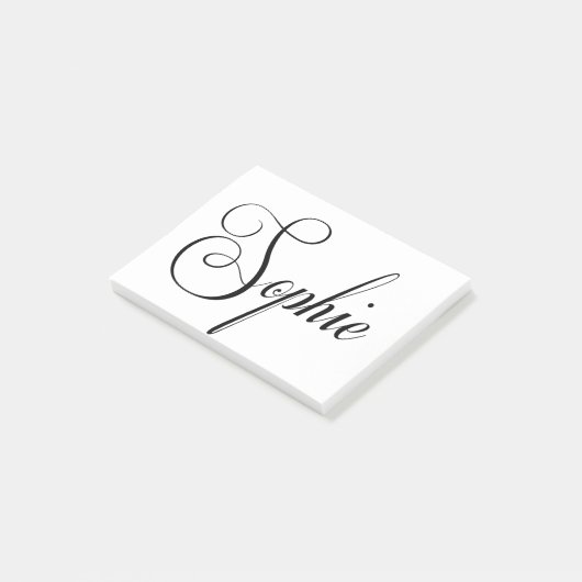 Haar naam is Sophie Calligrafie Post-it® Notes (Schuin)