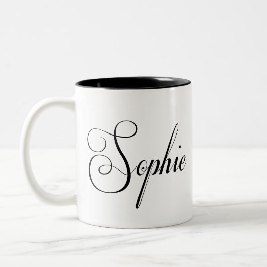 Haar naam is Sophie Calligrafie Tweekleurige Koffiemok (Links)