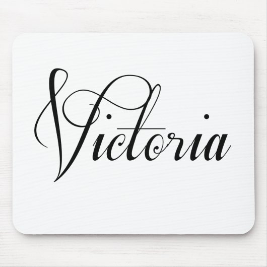 Haar naam is Victoria Calligrafie Muismat (Voorkant)