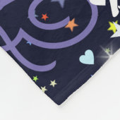 Haar naam, Splashed Schattige Hearts and Stars Fleece Deken (Hoek)