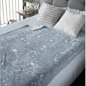 Haar naam, Splashed Schattige Hearts en Stars Blue Fleece Deken