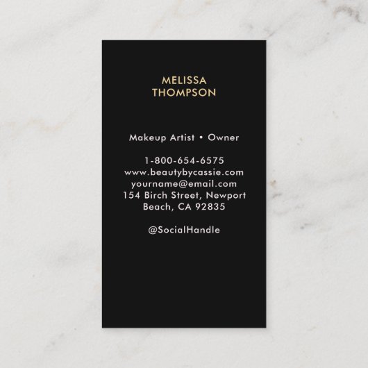 Haar Nagels Make-up Salon Celestial Mystic Tarot Visitekaartje (Achterkant)