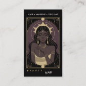 Haar Nagels Make-up Salon Celestial Mystic Tarot Visitekaartje (Voorkant)